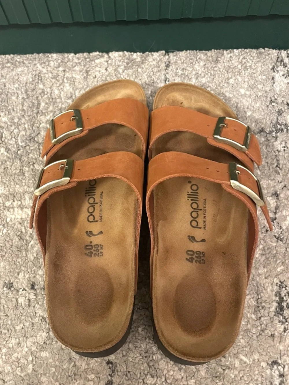 Birkenstock Papillio Arizona Flex Platform Nubuck Leather Pecan Size 40 (9-9.5)